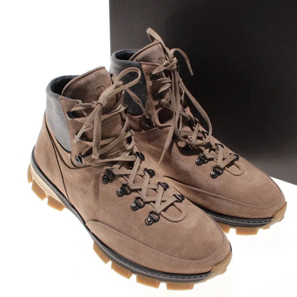Di Bianco NWB Lace Up Boots Size 11 in Brown Suede Made in Italy